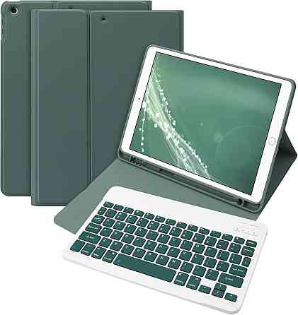 Чехол‑клавиатура для iPad 10.2 7/8/9 поколений Dark Green съемная беспроводная клавиатура отсек для Pencil Киев