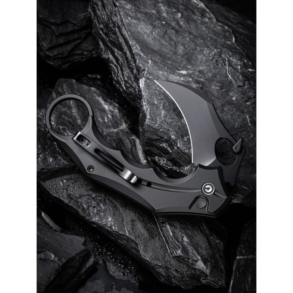 Ніж складаний кишеньковий Civivi Incisor II, (5.1 см) Nitro-V / Aluminum чорний Киев - изображение 11