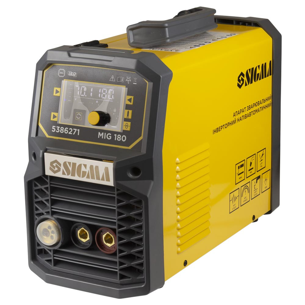 Sigma Аппарат сварочный инверторный полуавтомат МIG/MMA-180А электрод 5мм проволока 0.8-1мм LED Коломия - фото 2