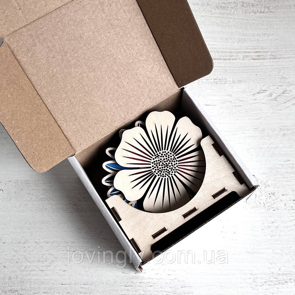 Комплект  підставок під чашки в органайзері   "Квіти". Ірпінь - фото 2