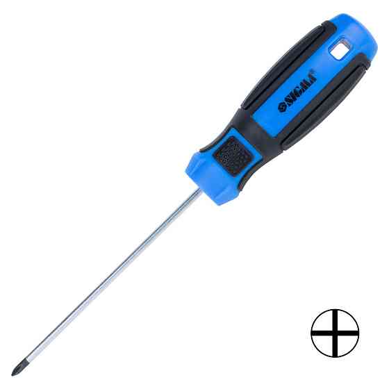 Отвертка крестовая PH 0×100мм CrV Mega SIGMA (4009321) Киев