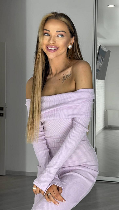 Женское стильное привлекательное платье с разрезом на ноге Ангора рубрик Лаванда Одесса - изображение 4