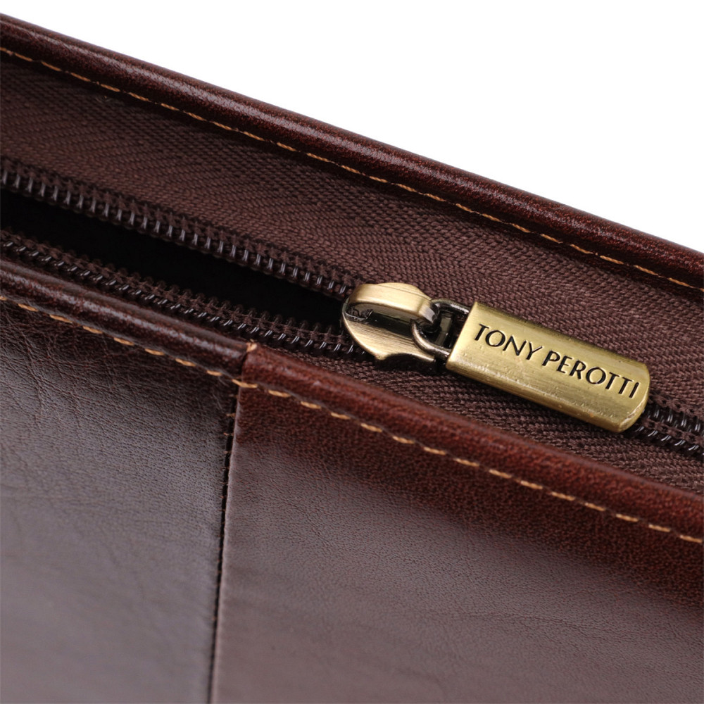 Папка с блокнотом из гладкой натуральной кожи Tony Perotti 20849_1 (1278L moro) Коричневая Киев - изображение 5