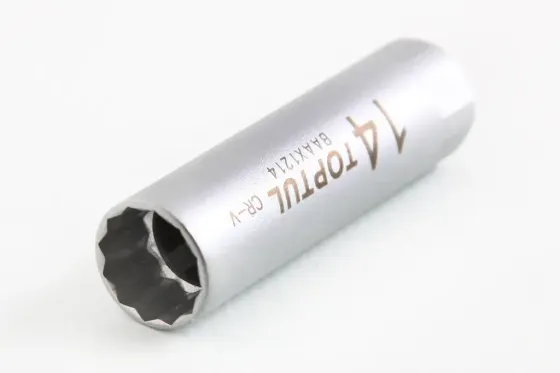 Головка свічка 3/8 12-г. 14 мм з пружинним фіксатором Toptul Вінниця