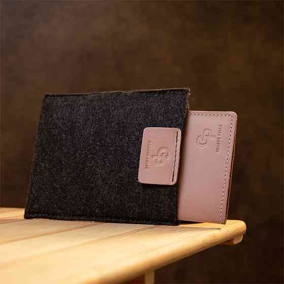 Стильна шкіряна обкладинка на паспорт GRANDE PELLE 11355 Бежевий Київ