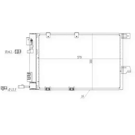 Радиатор Opel Astra G, Zafira A 98- кондиционера Мукачево