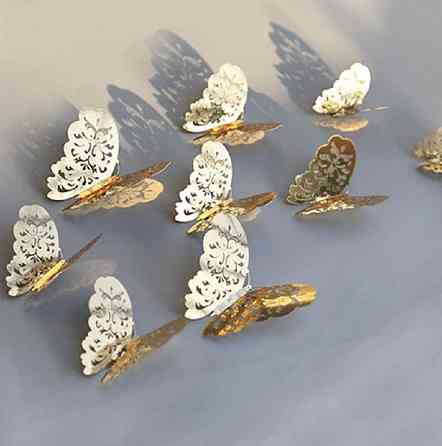 Метелики золоті декоративні - в набір 12шт. Київ