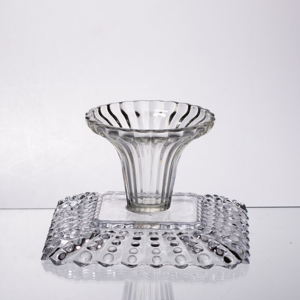 Тортівниця скляна квадратна на ніжці, 16×16 см 64486-17 Коломия - фото 2