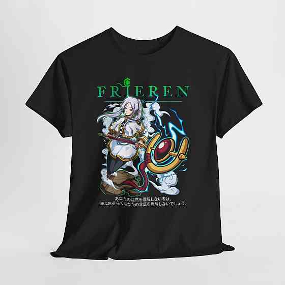 Футболка для мальчика аниме Ферн Старк Слееве Хеавй оверсайз (рост от 165 до 180 ) Черний AnimeJ0659m Днепр