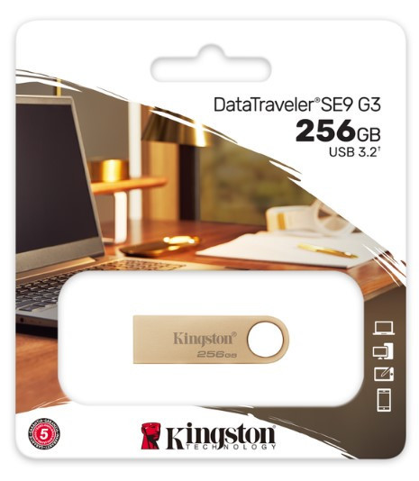 Flash Drive Kingston DT SE9 G3 256GB USB 3.2 Gold (DTSE9G3/256GB) (6962753) Киев - изображение 10