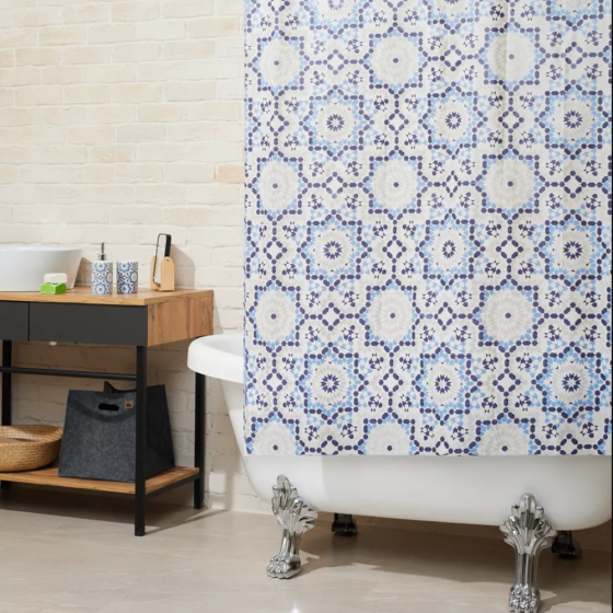 Шторка для ванной и душа набор аксессуаров и ванных принадлежностей: шторка,стакан для щеток,дозатор для мыла Каменец-Подольский