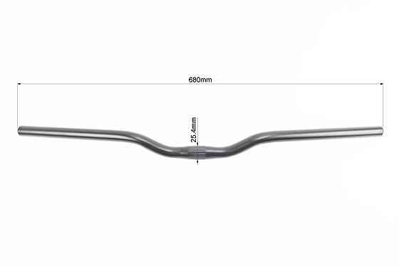 Кермо MTB 25,4х680мм, алюмінієве, чорне YL-003 Київ
