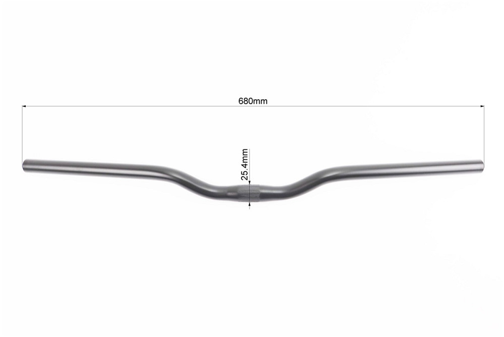 Кермо MTB 25,4х680мм, алюмінієве, чорне YL-003 Київ - фото 3