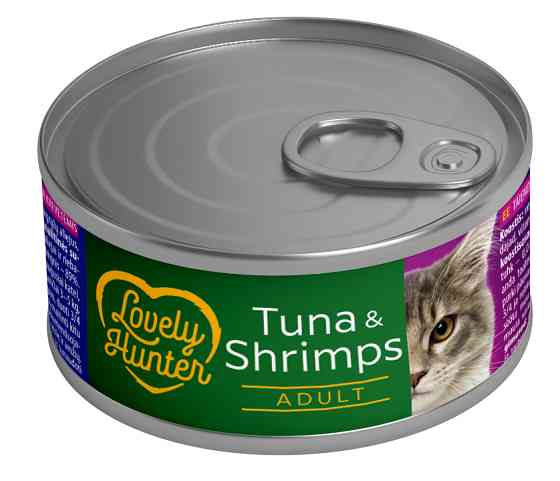 Lovely Hunter Adult cats Tuna & Shrimp Вологий корм для дорослих котів з тунцем і креветками, 85 г Київ