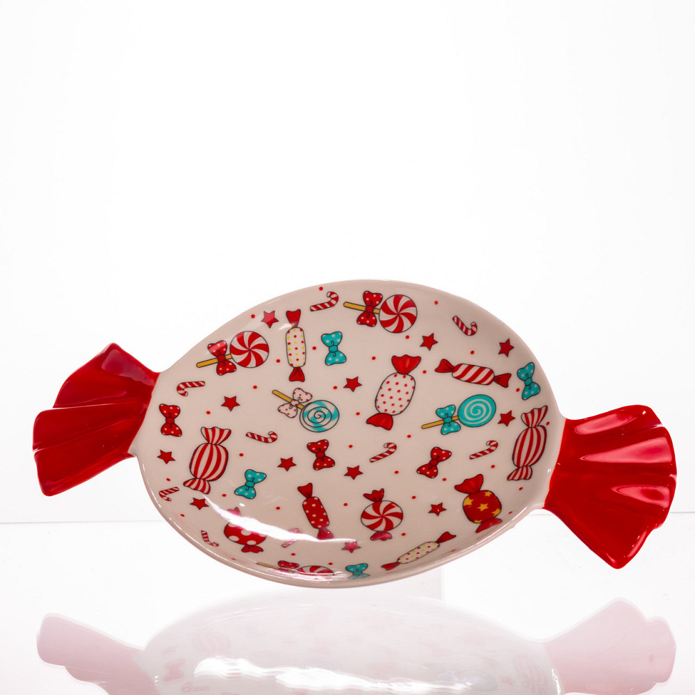 Новогодняя тарелка из фарфора Merry Christmas Ø15.5 см тарелка для десертов тарелки рождественские CR-1-24 Киев - изображение 3