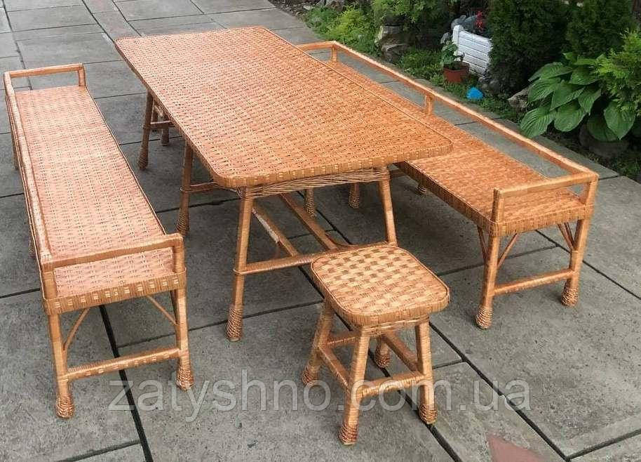 Мебель плетеная с лавками из лозы Киев - изображение 5