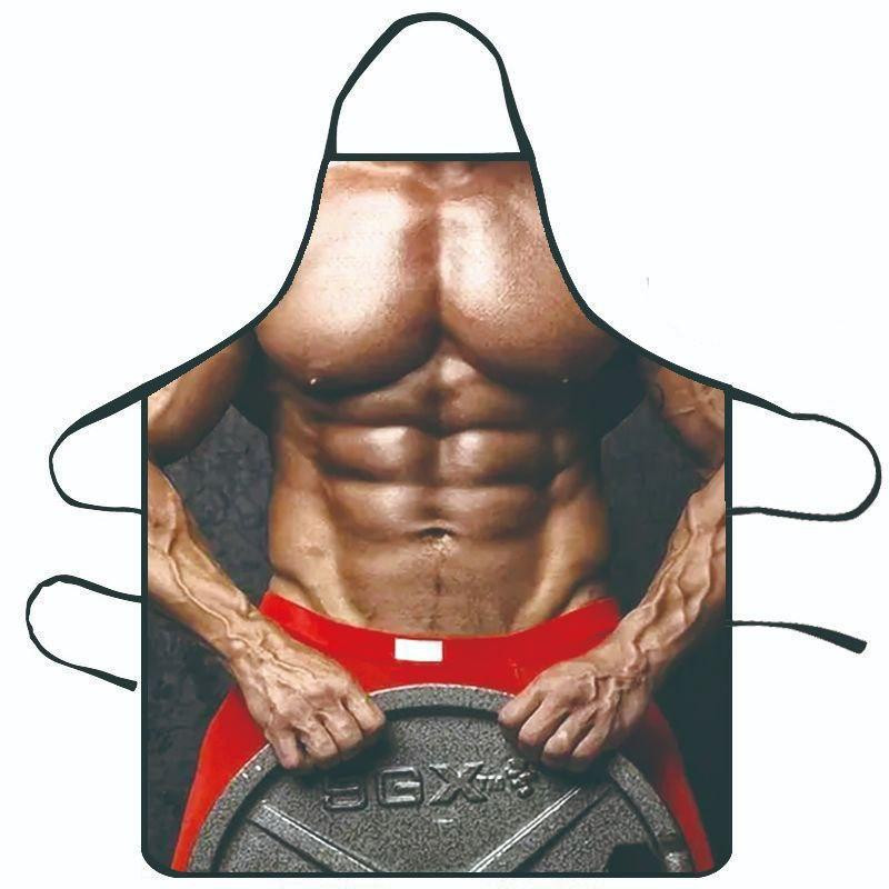 Фартух з приколом чоловік з торсом 80 на 60 см різнобарвний Київ - фото 2