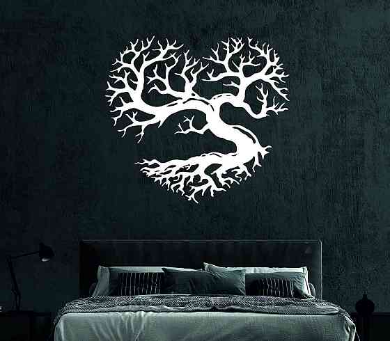 Декоративное настенное Панно «Дерево сердце» Декор на стену 90*81 см., Белый Киев