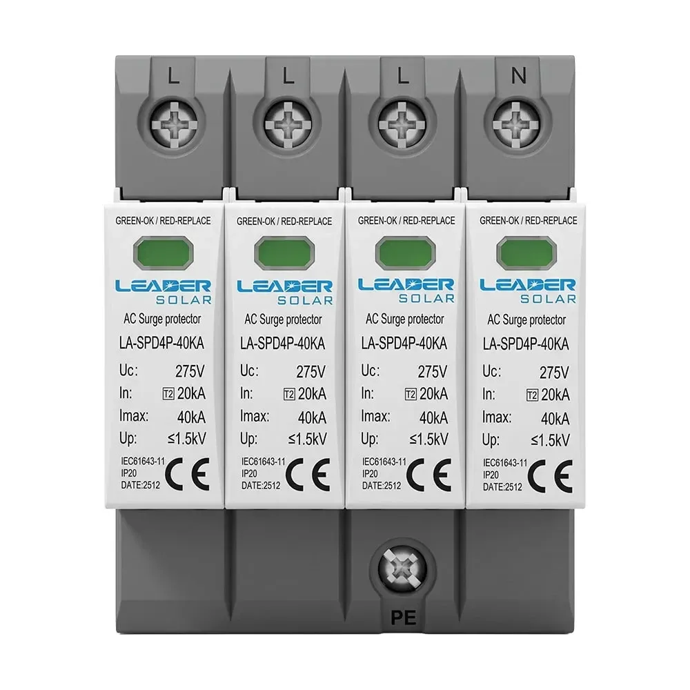 Обмежувач напруги Leader LA-SPD4P-40KA (3P+N) 275V AC під DIN-рейку (42-00271) Киев - изображение 3
