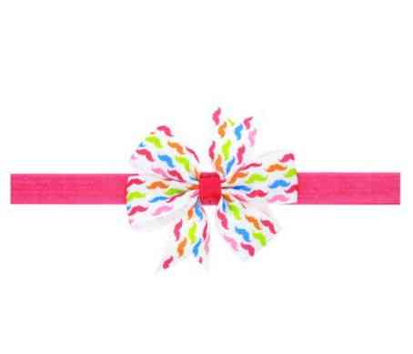 Детская повязка с принтом - размер банта 8см, размер универсальный (на резинке) Киев