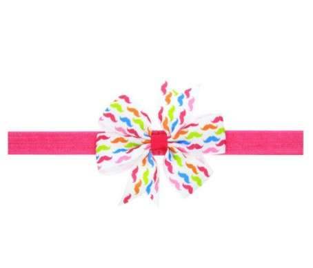 Детская повязка с принтом - размер банта 8см, размер универсальный (на резинке) Киев - изображение 1