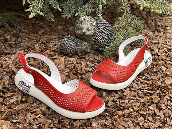 VLADEKS Босоніжки жіночі VLADEKS 2854 червоні (літо, шкіра натуральна) (4071) лише 37р.38р. Коломыя