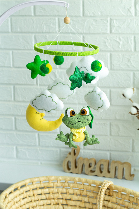 Мобіль на ліжечко для немовлят WoollyFox " Жабеня" Київ - фото 5