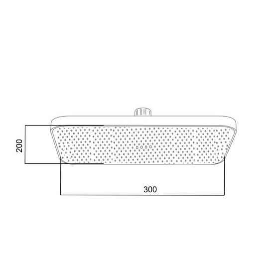 Лейка для верхнего душа пластик Qtap Hlavova 300x200 мм прямоугольная QTHLA107BLM45783 Black Matt Харьков