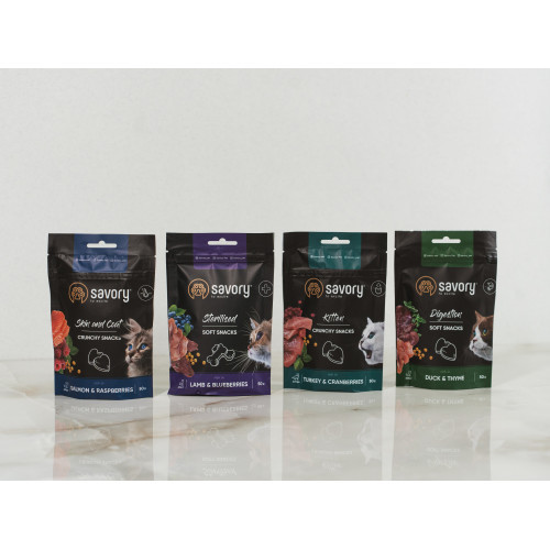 Какие лакомства Savory для здоровья стерилизованных кошек, ягненка и черники Киев - изображение 9