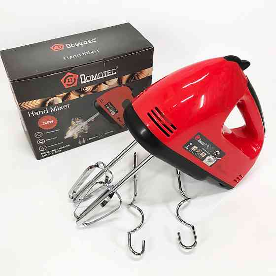 Міксер зі швидкостями і насадками DOMOTEC, Ручний міксер з насадками нержавіюча сталь FJ-68 Львів
