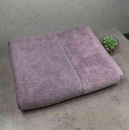 Набор полотенец велюр/махра 2шт GM Textile 50x90см, 70x140см Премиум качества Milado 550г/м2 (Виногр Сумы