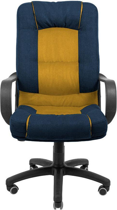 Офісне крісло керівника AlbertoDesign MultiBlock М-3 Синє-жовтий (Прогумовані колеса) Днепр - изображение 2