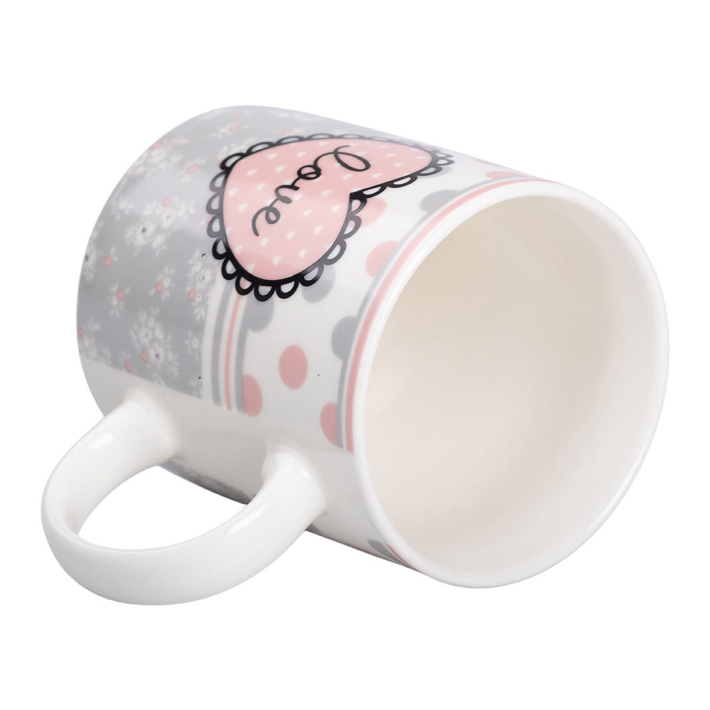 Liling Rongxiang Ceramic Чашка порцелянова 400 (мл) чашка для кави та чаю з написом та серцем L Київ - фото 4