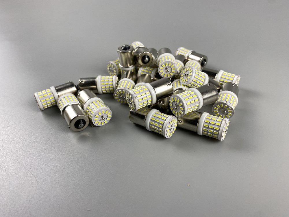 Лампа LED стоп-сигнал покажчик повороту 12V 57 led діодів цоколь 1156 BA15s Мукачево - фото 4
