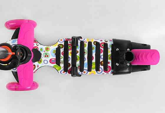 Самокат триколісний Best Scooter 5в1 з підсвічуванням коліс Рожевий (15800) Чернігів