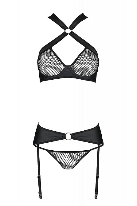 Комплект нижнего белья в сеточку AMANDA SET black S/M - Passion Sex Aura Киев - изображение 3