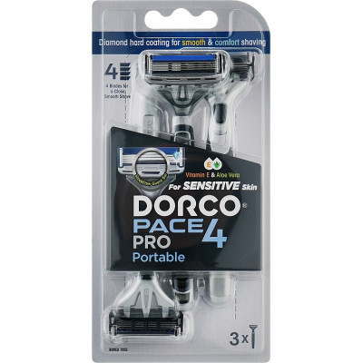 Бритва Dorco Pace 4 Pro Одноразовая Для мужчин 3 шт. (8801038598253) Винница - изображение 1