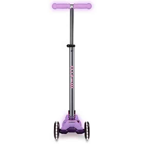 Самокат Micro серії Maxi Deluxe Glow LED – Сяйнисто-пурпуровий Дніпро