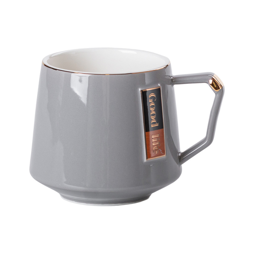 Чайний сервіз на 6 персон з порцелянаовою підставкою, сірий HP-15-26 Київ - фото 3