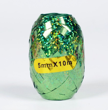 Лента для шариков с голограммой 5 мм на 10 м зеленый Киев - изображение 2