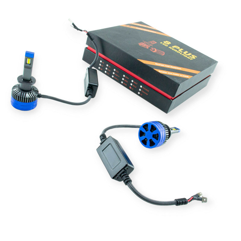 Автолампа H1 12V 8 PLUS 6500K 80W радіатор та обманка Optimal-L LED Мукачево - фото 1