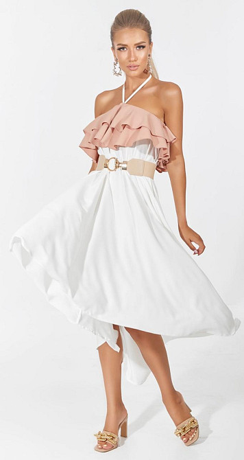 Белый сарафан с оборкой (42-44) Киев - изображение 2