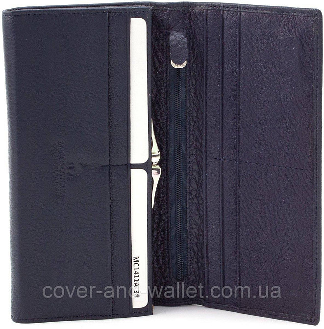 Якісний шкіряний жіночий гаманець на магнітах  горизонтального типу Marco Coverna 1411 Київ - фото 9