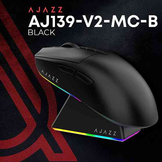 Миша бездротова Ajazz AJ139 V2 Black (AJ139-V2-MC-B) ( Чорний ) Харків