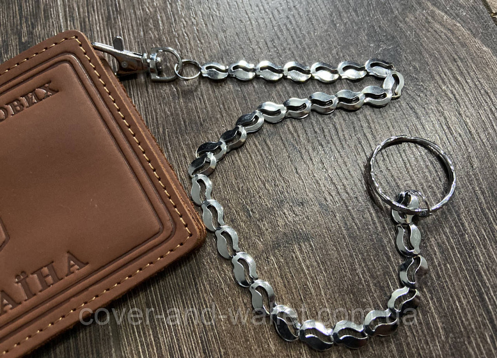 Ланцюжок для посвідчень з карабіном (змійка) 30см Київ - фото 5