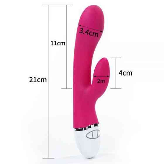 Вибромассажер с клиторальным стимулятором Rabbit Vibrator USB Rechargeable Sex Aura Киев