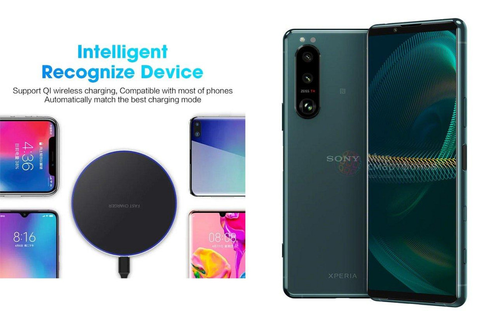 Бездротовий зарядний пристрій Copper до 30W для OnePlus Ace 6, USB-C, LED Київ - фото 4