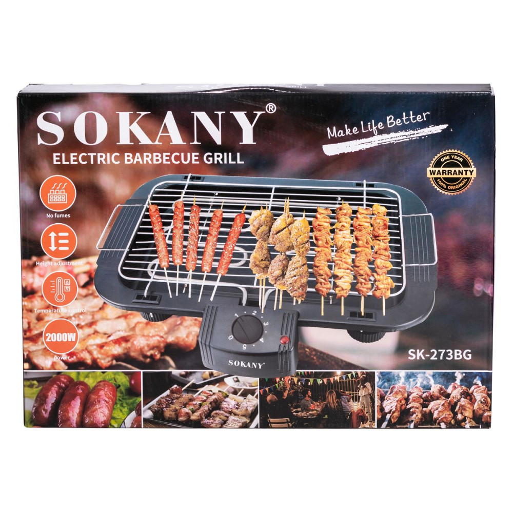 Sokany Електрогриль з термостатом 2000 Вт Sokany SK-273BG Коломия - фото 6