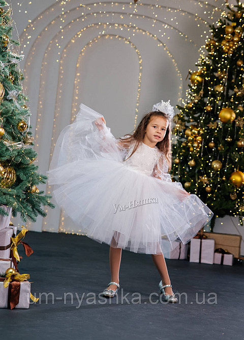 Платье Снежинка нарядное белое платье со снежинками Кривой Рог - изображение 5