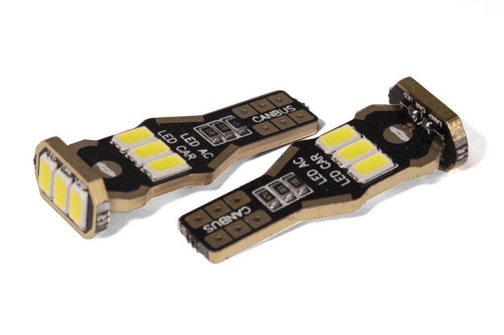 Світлодіодна лампа StarLight T15 9 діодів 5730 12 V 2.5 W WHITE / Canbus / мультиполярна / друкована плата Харків - фото 2